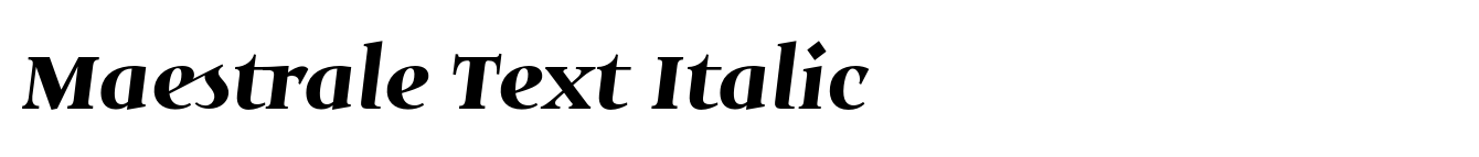 Maestrale Text Italic
